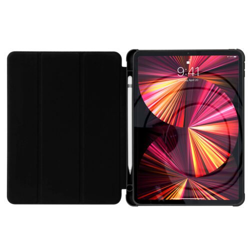 Állvány Tablet tok Smart tok az iPad Pro 12.9 2021 kitámasztó funkcióval fekete - Image 2