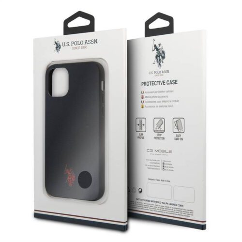 Apple iPhone 11 Pro U.S.Polo USHC58PUNV Bőr Hátlap - Kék - Image 2