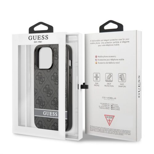 Apple iPhone 13 Pro GUESS GUHCP13LP4SNK Hátlap - Szürke - Image 2