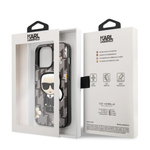 Apple iPhone 13 Pro KARL LAGERFELD KLHCP13LPMNFIK1 Hátlap - Szürke - Image 2