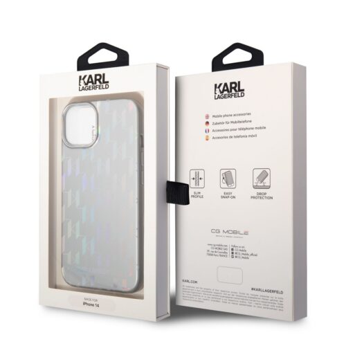 Apple iPhone 14 Plus KARL LAGERFELD KLHCP14MLGMMSV3 Hátlap - Ezüst - Image 2