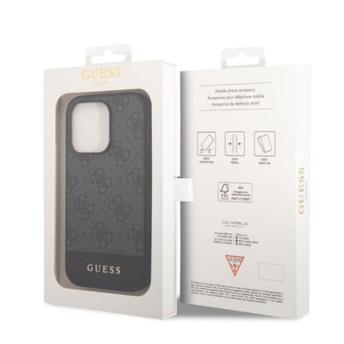 Apple iPhone 14 Pro Max GUESS GUHCP14XG4GLGR Hátlap - Szürke - Image 2