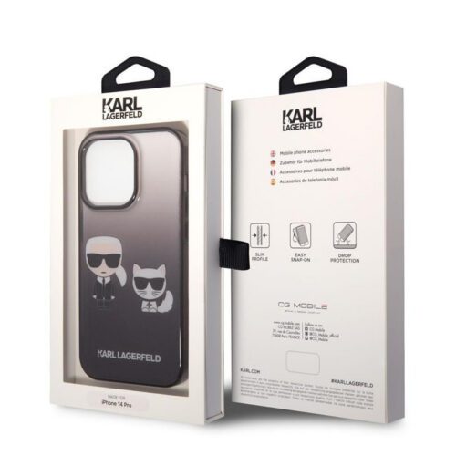 Apple iPhone 14 Pro Max KARL LAGERFELD KLHCP14XTGKCK TPU Hátlap - Fekete - Image 2