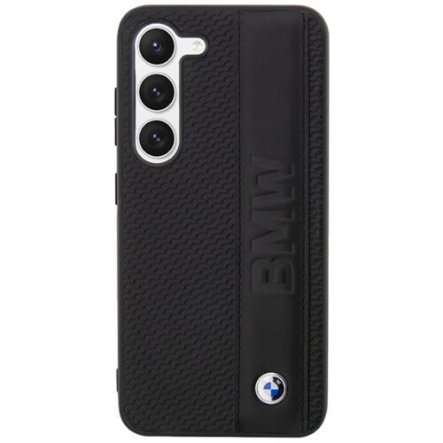 BMW BMHCS23S22RDPK Samsung Galaxy S23 S911 fekete keménytok bőr texturált és csíkos bőrrel - Image 2