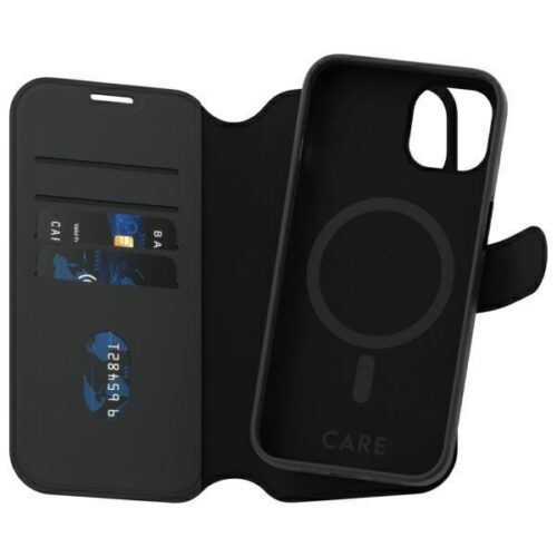 CARE by PanzerGlass Feature Tango 2in1 Wallet MagSafe-kompatibilis könyvtok iPhone 15 - fekete