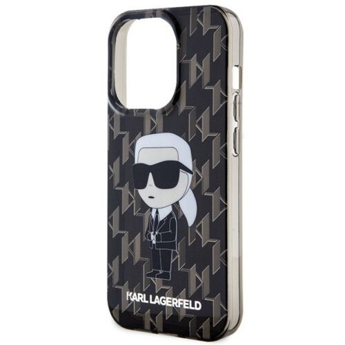 Eredeti előlap KARL LAGERFELD KLHCP15XHNKMKLK iPhone 15 PRO MAX (ikonikus Monogram / fekete) tok - Image 2