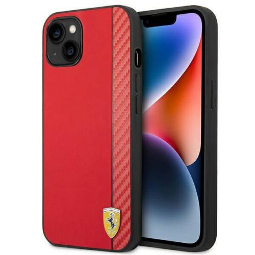 Ferrari FEHCP14SAXRE iPhone 14 6.1" piros keménytok Carbon