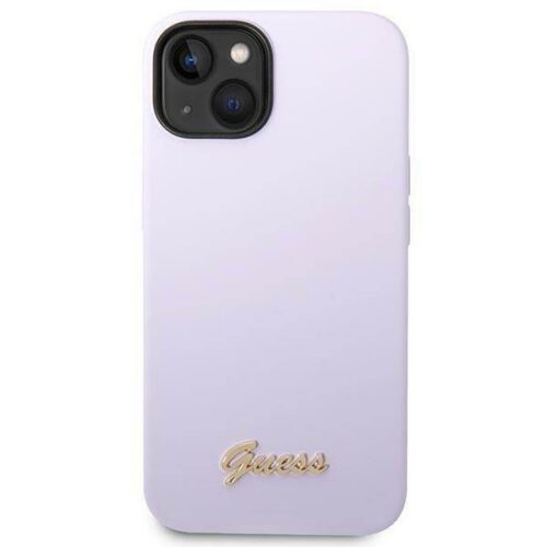 Guess GUHCP14MSLSMU iPhone 14 Plus 6.7" lila keménytok Szilikon Vintage arany logó - Image 2