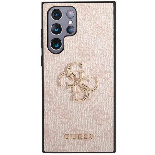 Guess GUHCS23L4GMGPI S23 Ultra S918 rózsaszín 4G nagy fém logós keménytok - Image 2