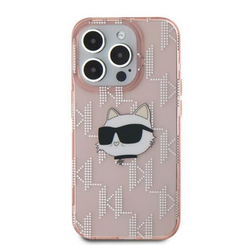 Karl Lagerfeld KLHCP15LHKLPCHP IML Choupette Head & Monogram tok iPhone 15 Pro - rózsaszín - Image 2