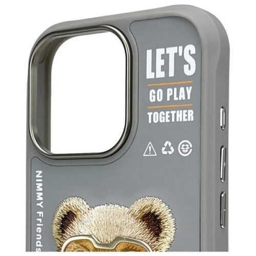Nimmy Cool&Cute 2.0 Bear tok iPhone 16 Pro Max - szürke - Image 2