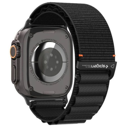 Spigen WBF1 szíj Apple Watch 6/7/8/9/10/11/SE/SE 3/Ultra 1/Ultra 2/ Ultra 3 44/45/46/49mm fekete