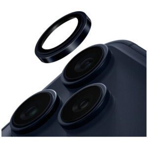 UNIQ Optix Prime kameraobjektívvédő iPhone 17 Pro / iPhone 17 Pro Max készülékhez applikátorral Navy Bl