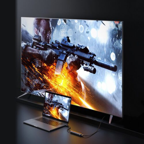Ugreen adapter USB type-c - HDMI / 4 x USB szürke (cm417) - Image 2