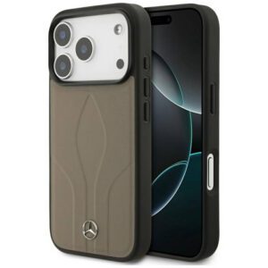 tok Mercedes Leather The Move MagSafe iPhone 17 Pro tok taupe színűhöz