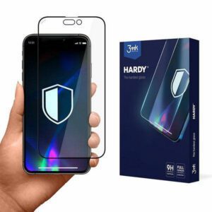 3mk Hardy edzett üveg fekete szegéllyel iPhone 14 Pro