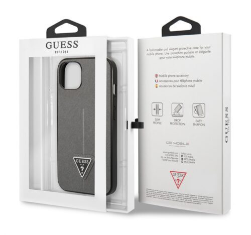 Apple iPhone 13 Mini GUESS GUHCP13SPSATLG Hátlap - Ezüst - Image 2