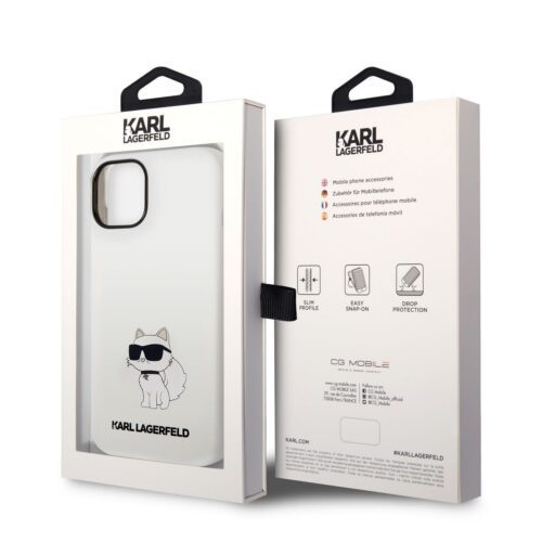 Apple iPhone 14 Plus KARL LAGERFELD KLHCP14MSNCHBCH Liquid Hátlap - Fehér - Image 2