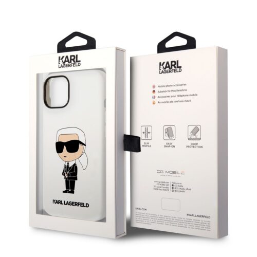 Apple iPhone 14 Plus KARL LAGERFELD KLHCP14MSNIKBCH Liquid Hátlap - Fehér - Image 2