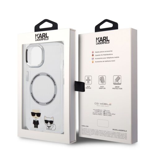 Apple iPhone 14 Plus KARL LAGERFELD KLHMP14MHKCT Magsafe TPU Hátlap - Átlátszó - Image 2
