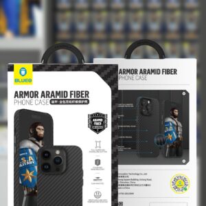 Apple iPhone 14 Pro Blueo Armor Aramid Fiber Ultra Slim Hátlap - Fekete