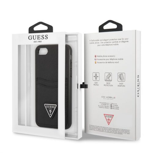 Apple iPhone 7/8/SE 2020/SE 2022 GUESS GUHCI8PSATPK Hátlap - Fekete - Image 2