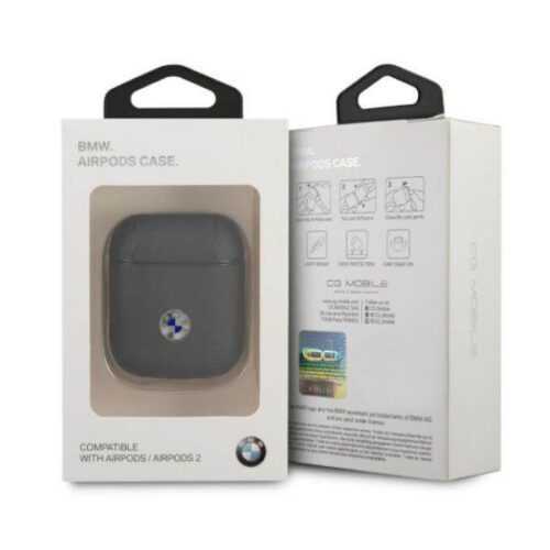 BMW BMA2SSLNA AirPods 1/2 tok Tengerészkék Geniune bőr ezüst logó - Image 2