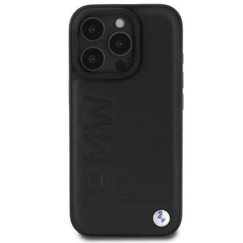 BMW BMHCP16XSLLBK Leather Hot Stamp tok iPhone 16 Pro Max - fekete - Image 2
