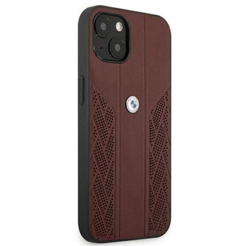 Etui BMW BMHCP13MRSPPR iPhone 13 6.1" piros keménytok Bőr Curve perforált bőrből - Image 2
