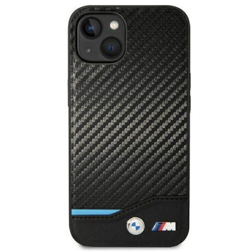 Etui BMW BMHCP14S22NBCK iPhone 14 6.1" fekete bőr Carbon tok - Image 2