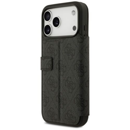 GUESS könyv tok IPHONE 17 Pro Max GUBKP17X4GMGGR (PU 4G fém logó) fekete