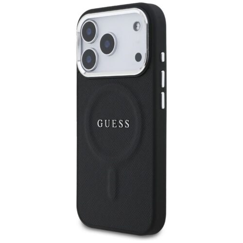 GUESS tok IPHONE 17 Pro kompatibilis MagSafe GUHMP17LPSAREGSK (PU W/ Classic Logo) fekete