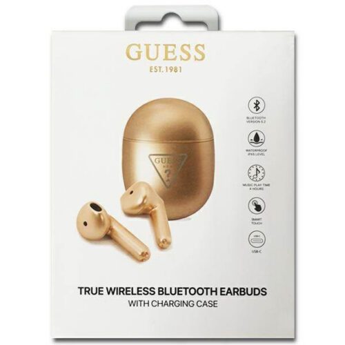 Guess Bluetooth fülhallgató GUTWST82TRD TWS + dokkolóállomás arany háromszög logó - Image 2