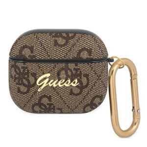 Guess GUA34GSMW AirPods 3 barna 4G Script Metal Collection tok