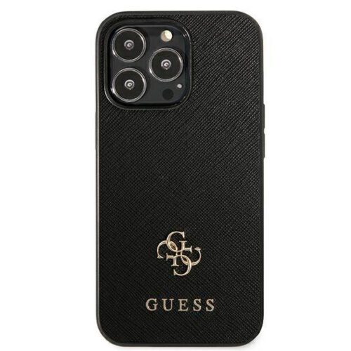 1" fekete Saffiano 4G kis fém logós keménytok