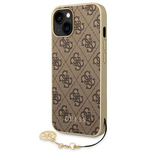 Guess GUHCP14MGF4GBR iPhone 14 Plus 6.7" barna keménytok 4G Charms kollekció