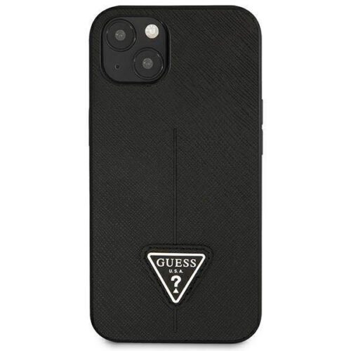 Guess GUHCP14MPSATLK iPhone 14 Plus 6.7" fekete keménytok SaffianoTriangle Logó - Image 2