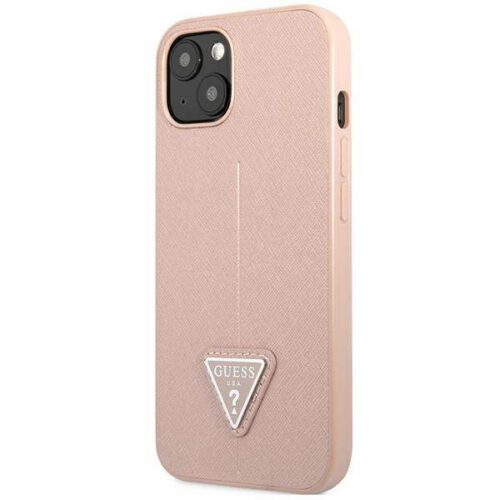 Guess GUHCP14MPSATLP iPhone 14 Plus 6.7" rózsaszín keménytok SaffianoTriangle Logo - Image 2