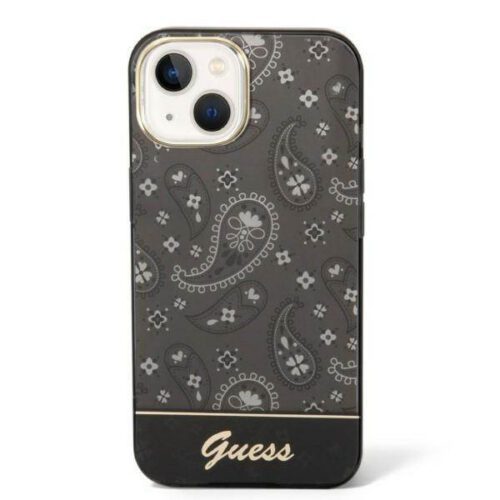 Guess GUHCP14SHGBNHK iPhone 14 6.1" fekete keménytok Bandana paisley - Image 2