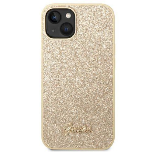 Guess GUHCP14SHGGSHD iPhone 14 6.1" arany keménytok Glitter Script - Image 2