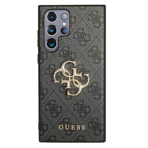 Guess GUHCS22L4GMGGR S908 S22 Ultra szürke 4G nagy fém logós keménytok - Image 2