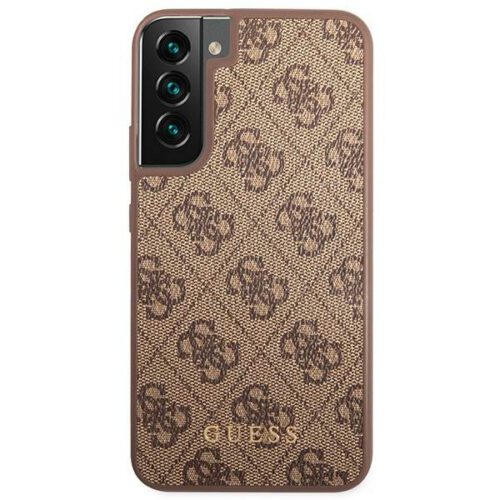 Guess GUHCS23SG4GFBR S23 S911 barna 4G fém arany logós keménytok - Image 2