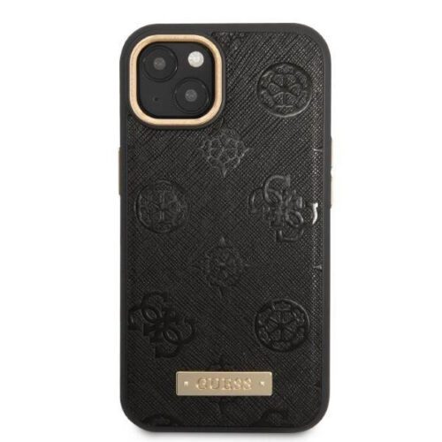 Guess GUHMP13MSAPSTK iPhone 13 6.1" fekete keménytok Peony Logo Plate MagSafe - Image 2