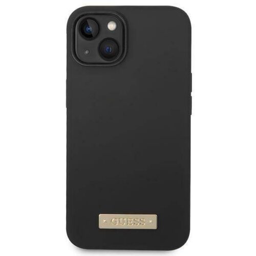 Guess GUHMP14MSBPLK iPhone 14 Plus 6.7" fekete keménytok Szilikon logós lemez MagSafe - Image 2
