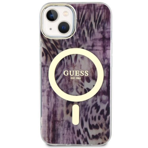 Guess GUHMP14SHLEOPWWP iPhone 14 6.1" rózsaszín keménytok Leopard MagSafe - Image 2
