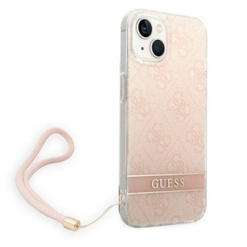 Guess GUOHCP14MH4STP iPhone 14 Plus 6.7" rózsaszín keménytok 4G nyomtatott pánttal - Image 2