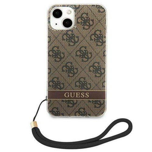 Guess GUOHCP14MH4STW iPhone 14 Plus 6.7" barna keménytok 4G nyomtatott pánttal - Image 2