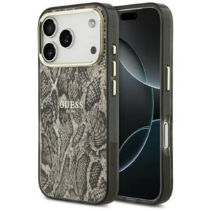 Guess Python Pattern MagSafe tok iPhone 17 Pro Max barna színű tokhoz