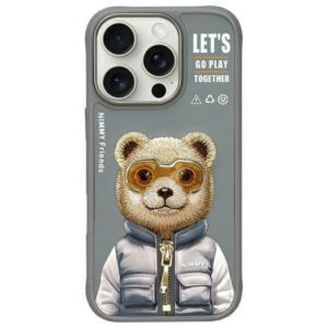 Nimmy Cool&Cute 2.0 Bear tok iPhone 16 Pro - szürke