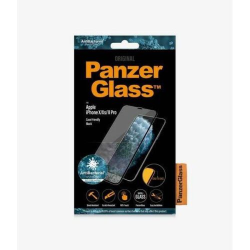 PanzerGlass E2E Super+ iPhone X/XS /11 Pro tokbarát fekete képernyővédő fólia - Image 2
